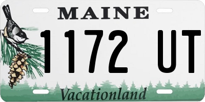 ME license plate 1172UT