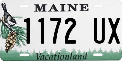 ME license plate 1172UX