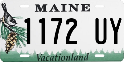 ME license plate 1172UY