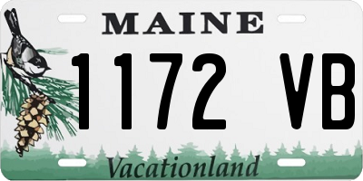 ME license plate 1172VB