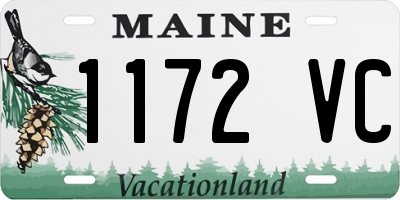 ME license plate 1172VC