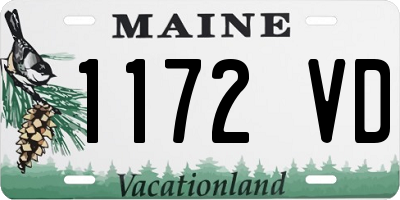 ME license plate 1172VD