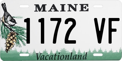 ME license plate 1172VF
