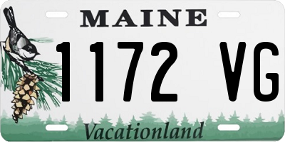ME license plate 1172VG