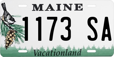 ME license plate 1173SA