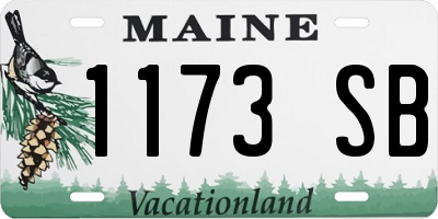 ME license plate 1173SB