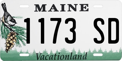 ME license plate 1173SD