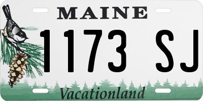 ME license plate 1173SJ