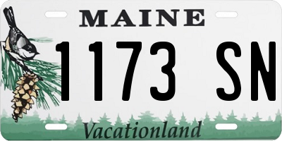 ME license plate 1173SN