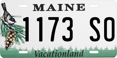 ME license plate 1173SO