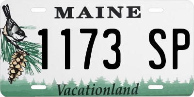 ME license plate 1173SP