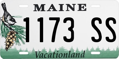 ME license plate 1173SS