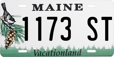 ME license plate 1173ST