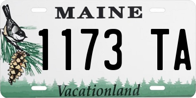 ME license plate 1173TA