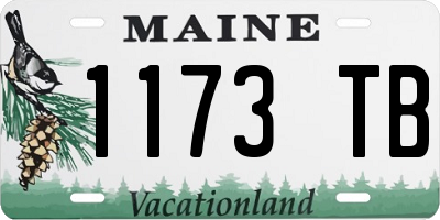 ME license plate 1173TB