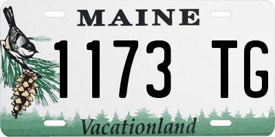ME license plate 1173TG