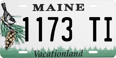 ME license plate 1173TI