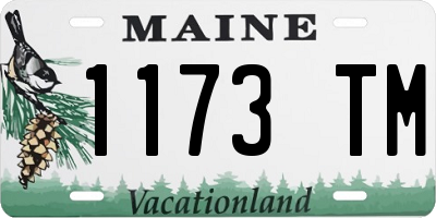 ME license plate 1173TM