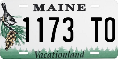 ME license plate 1173TO