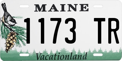 ME license plate 1173TR