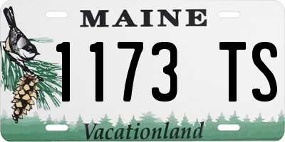ME license plate 1173TS