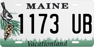ME license plate 1173UB