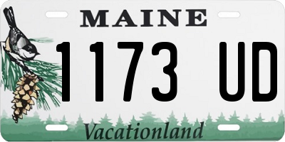 ME license plate 1173UD