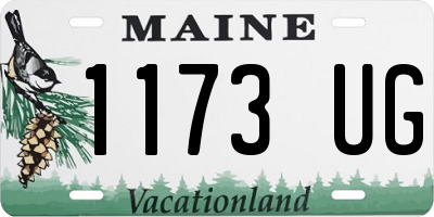 ME license plate 1173UG