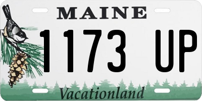 ME license plate 1173UP