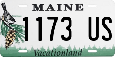 ME license plate 1173US