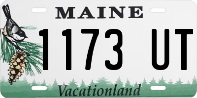 ME license plate 1173UT