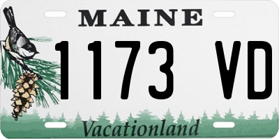 ME license plate 1173VD