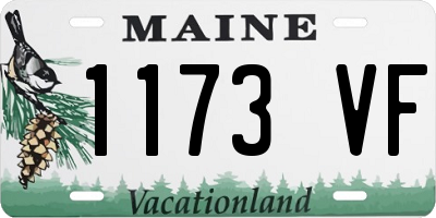 ME license plate 1173VF