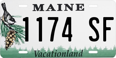 ME license plate 1174SF