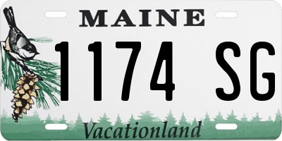 ME license plate 1174SG