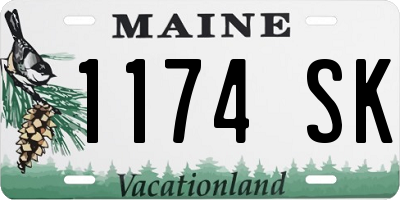 ME license plate 1174SK