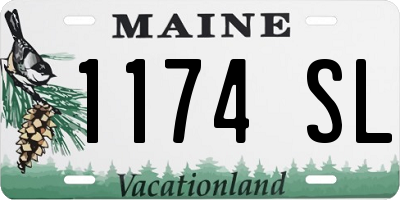 ME license plate 1174SL