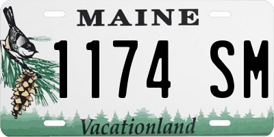 ME license plate 1174SM