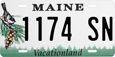 ME license plate 1174SN
