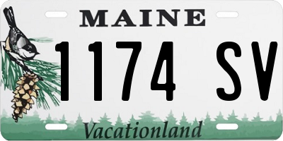 ME license plate 1174SV