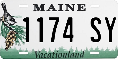 ME license plate 1174SY