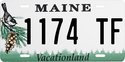 ME license plate 1174TF