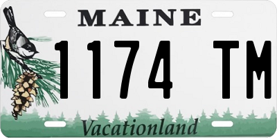 ME license plate 1174TM