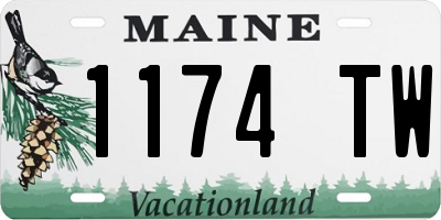 ME license plate 1174TW
