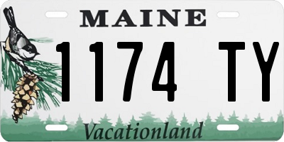 ME license plate 1174TY