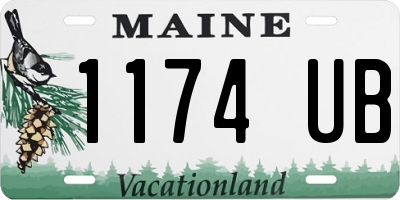 ME license plate 1174UB