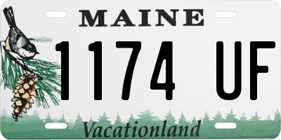 ME license plate 1174UF