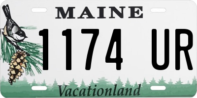 ME license plate 1174UR