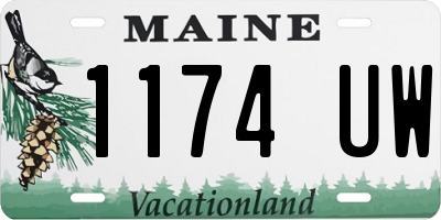 ME license plate 1174UW