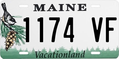 ME license plate 1174VF